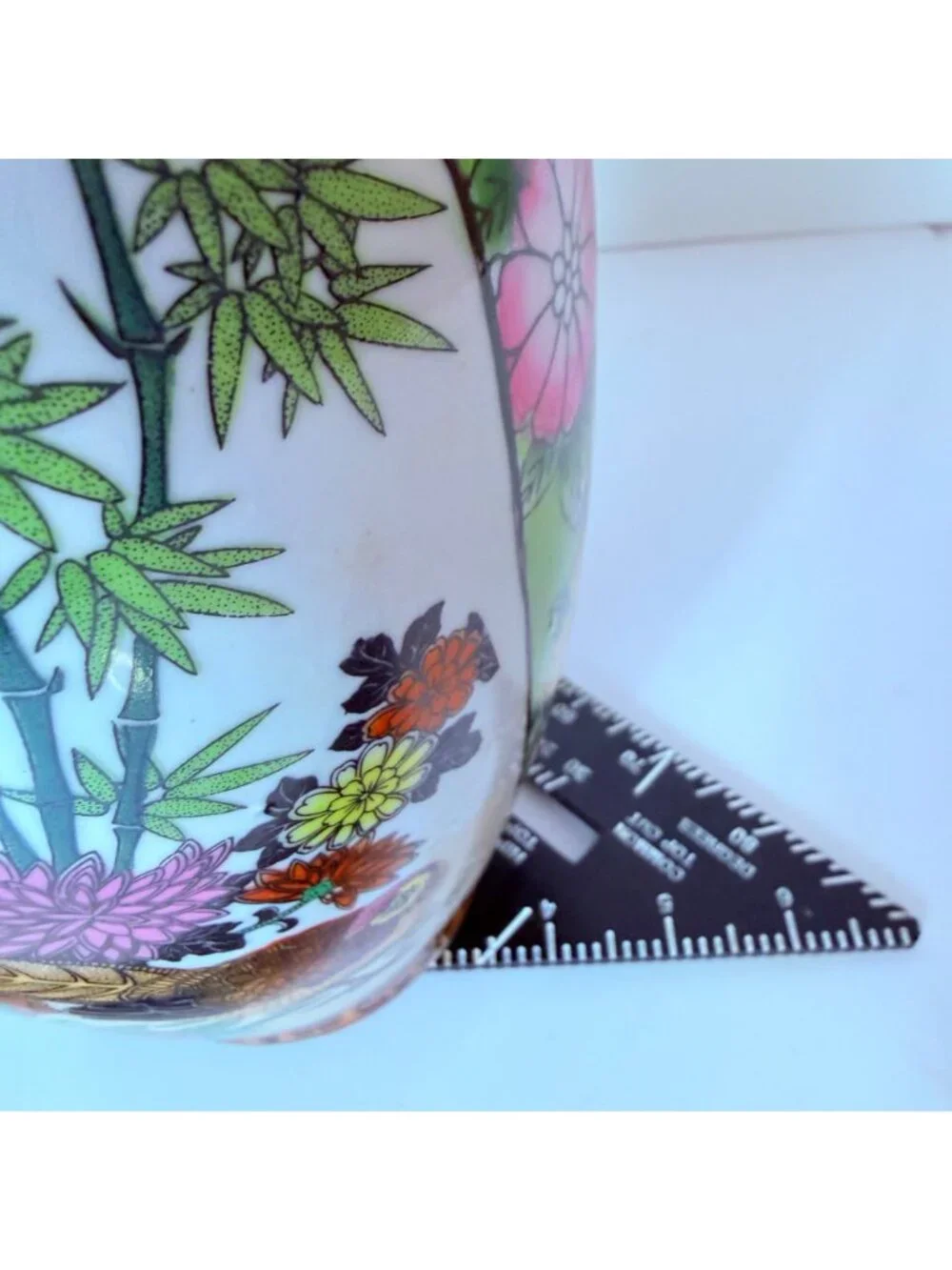 James Alex Chinoiserie Vase Asian Style Porcelain Pheasant Floral Home Decor